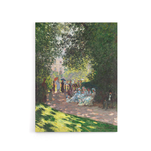 Monceau Park in the Afternoon Monet Vintage Canvas Wall Art