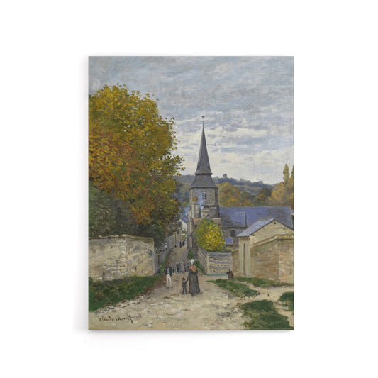 Street in Sainte Adresse France Monet Vintage Canvas Wall Art