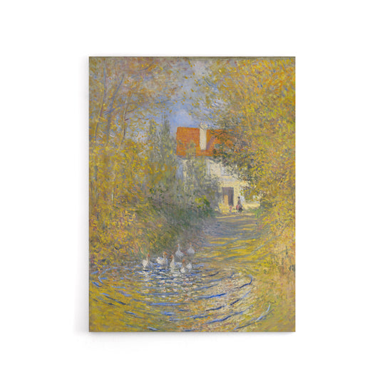 The Geese Impressionist Painting Monet Vintage Canvas Wall Art