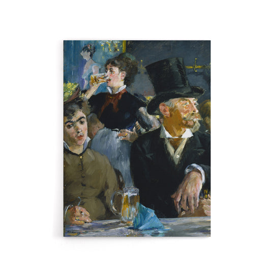 At the Cafe Paris Nightlife Scene Manet Vintage Canvas Wall Art