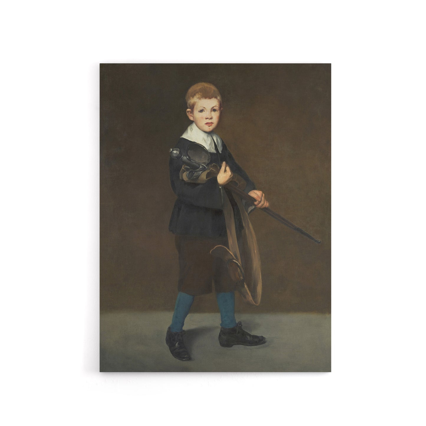 Boy with a Sword Portrait Painting Manet Vintage Canvas Wall Art
