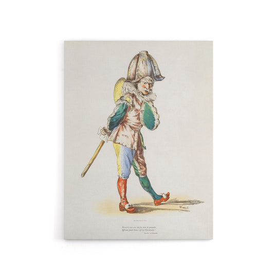 Polichinelle Clown Portrait Manet Vintage Canvas Wall Art