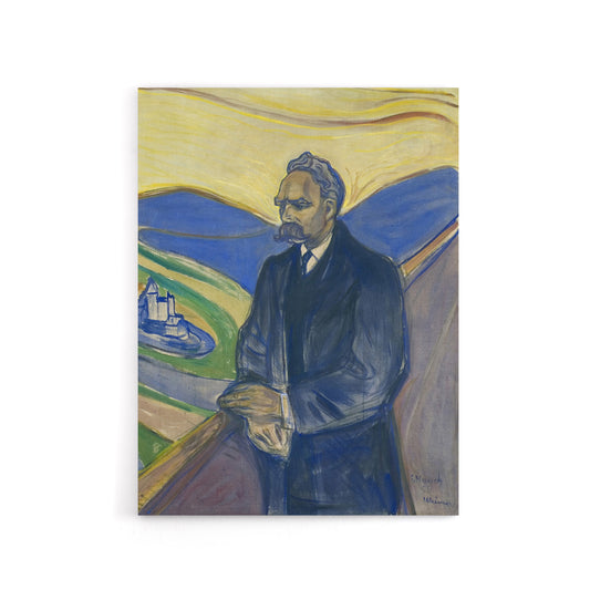 Friedrich Nietzsche Portrait Munch Vintage Canvas Wall Art