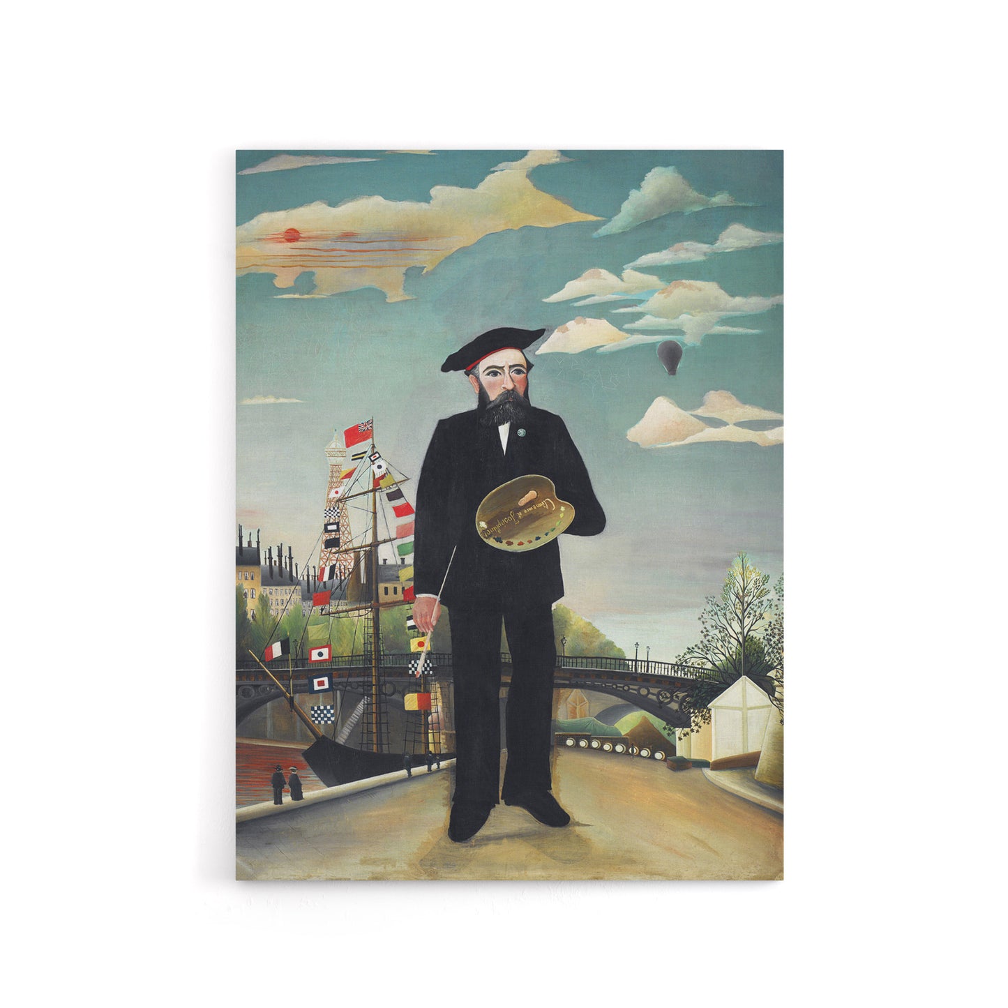 Myself Portrait Landscape Rousseau Vintage Canvas Wall Art