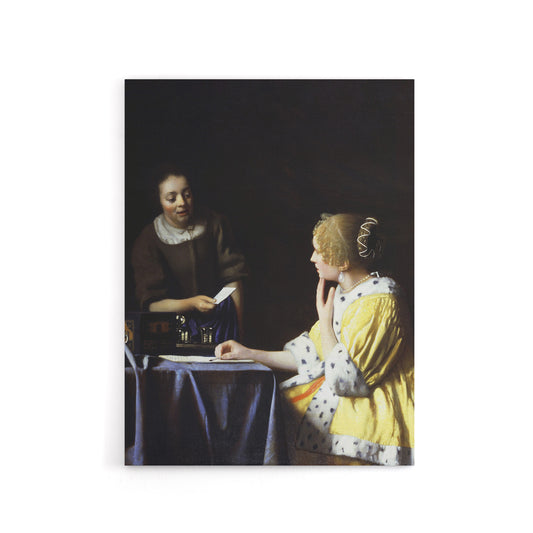 Mistress and Maid Portrait Vermeer Vintage Canvas Wall Art