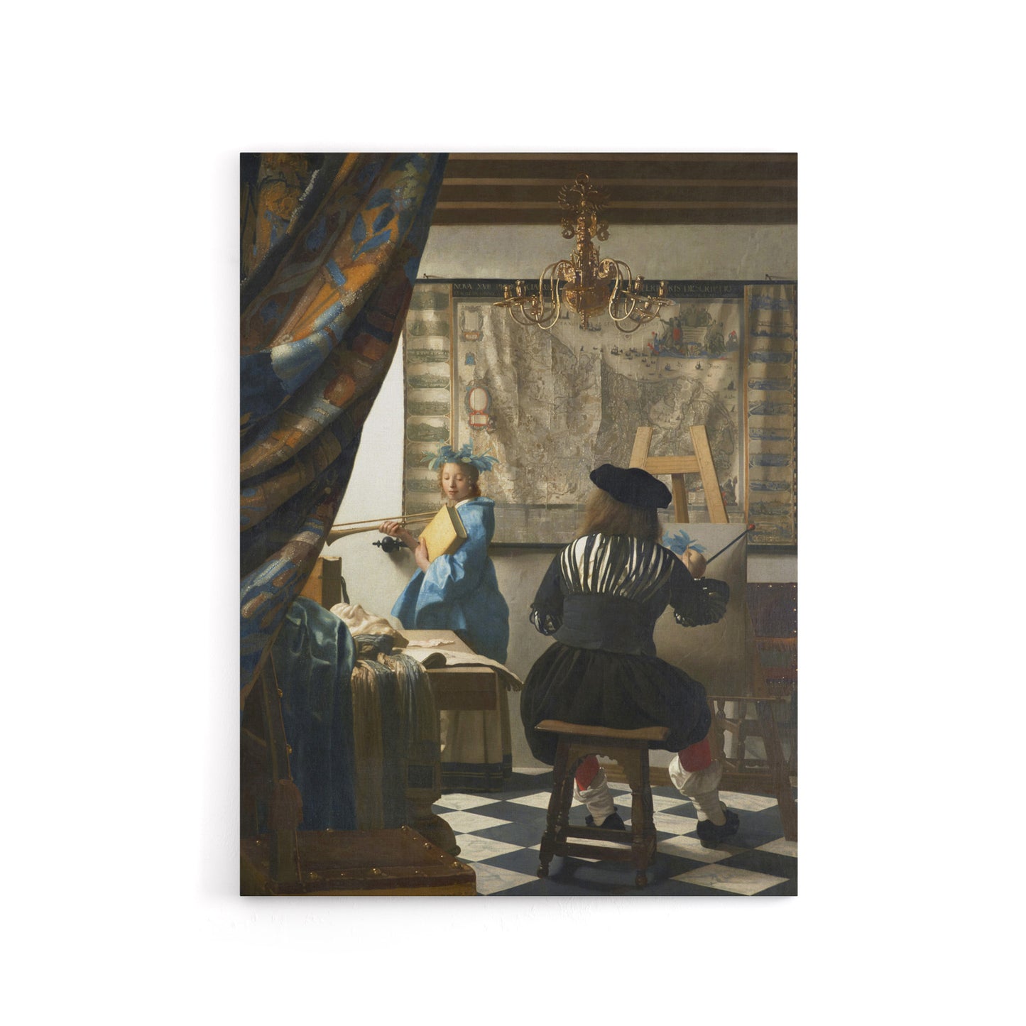 The Allegory of Painting Vermeer Vintage Canvas Wall Art