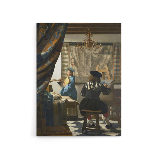 The Allegory of Painting Vermeer Vintage Canvas Wall Art