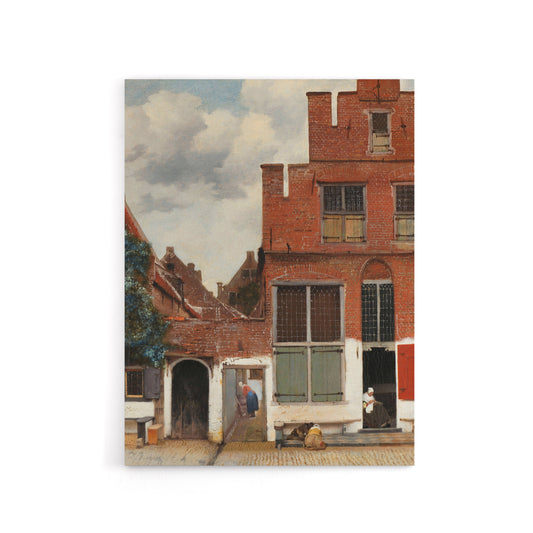 The Little Street Facades Vermeer Vintage Canvas Wall Art