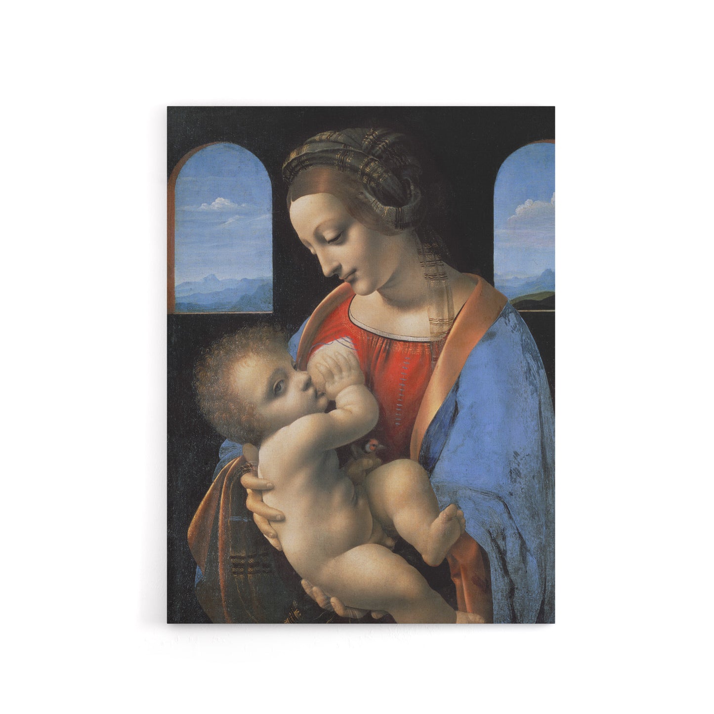 Madonna Litta Virgin Mary da Vinci Vintage Canvas Wall Art