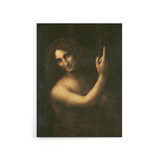 Saint John the Baptist da Vinci Vintage Canvas Wall Art