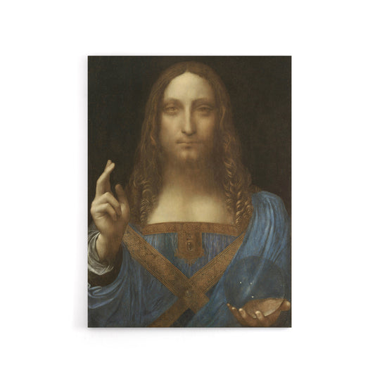 Salvator Mundi World Savior da Vinci Vintage Canvas Wall Art
