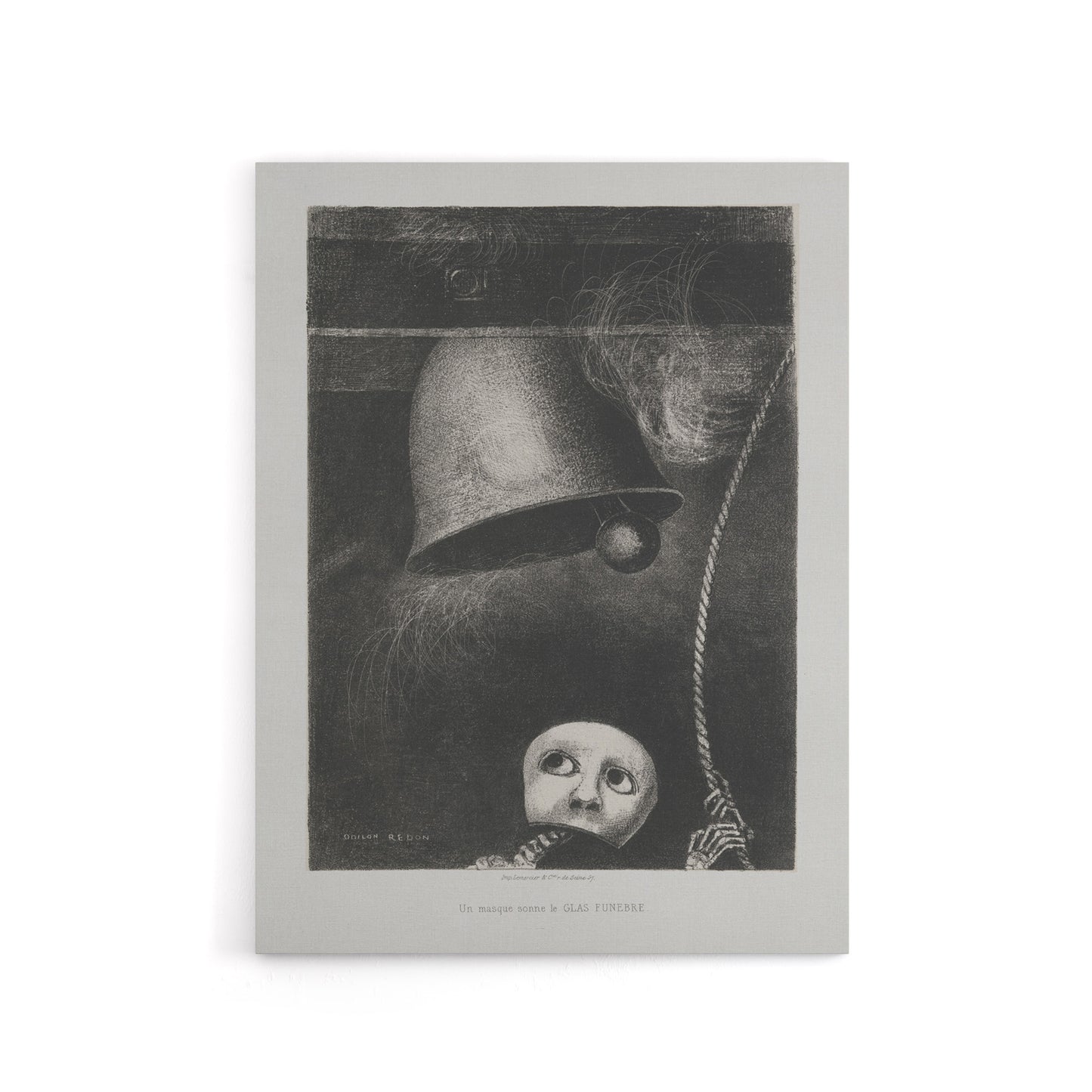 A Mask Tolls The Funeral Knell Redon Vintage Canvas Wall Art
