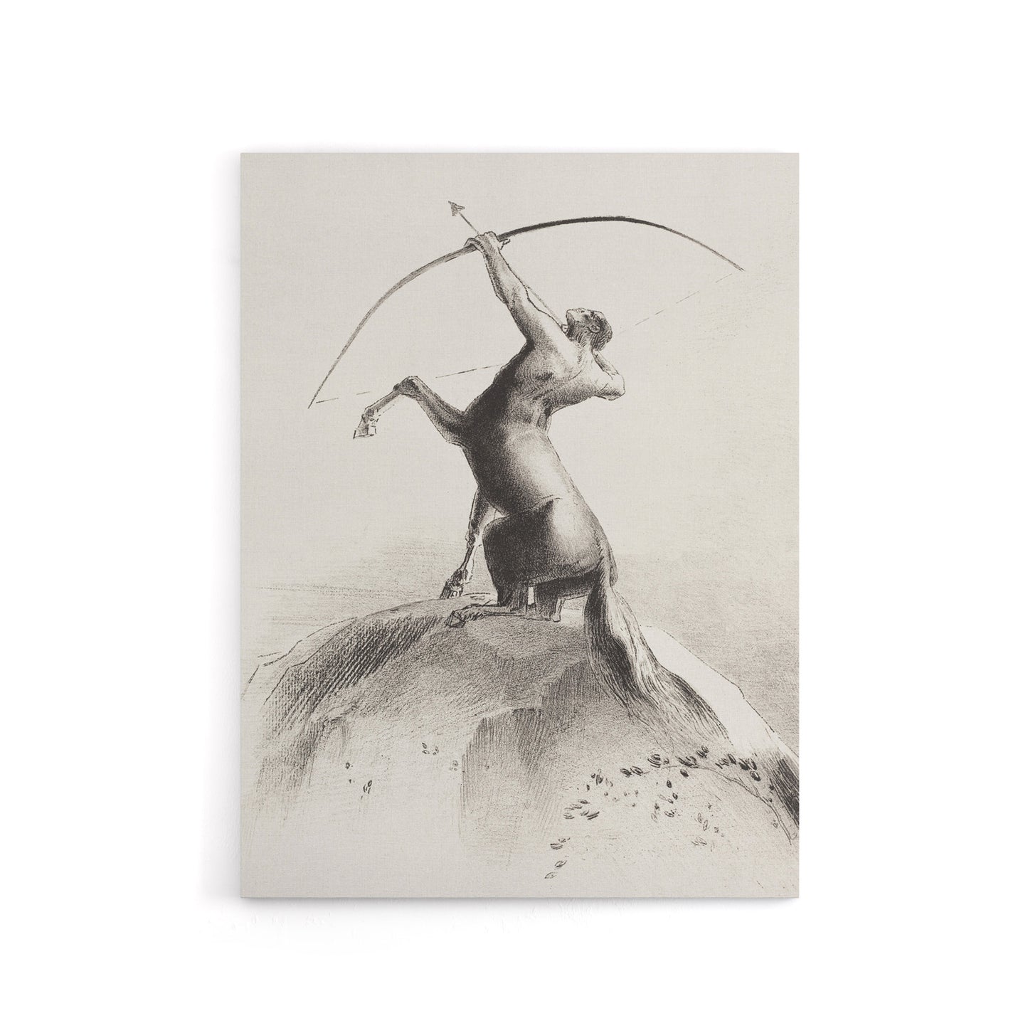 Centaur Aiming at the Clouds Redon Vintage Canvas Wall Art