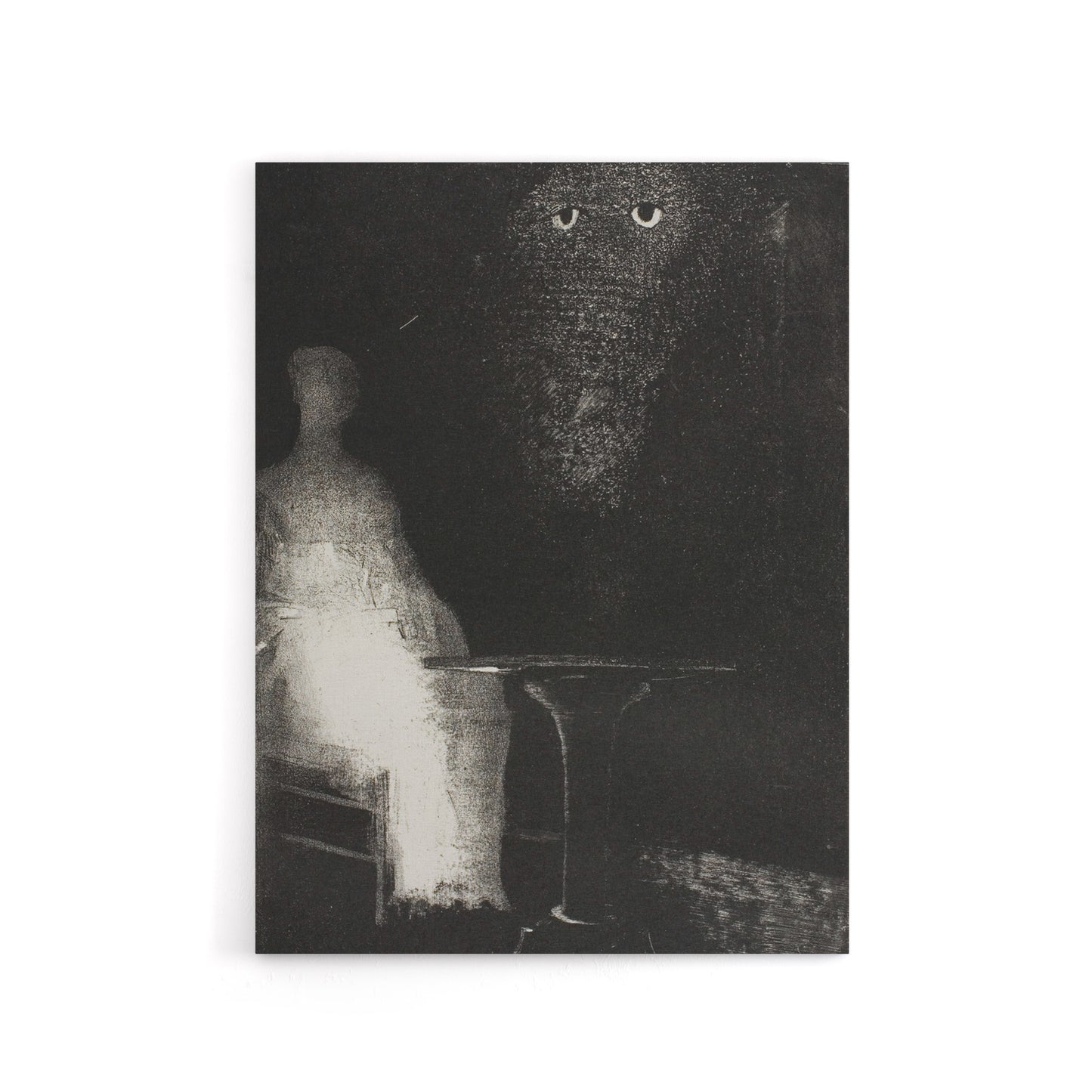 Gaze on the Chair Human Figure Outline Redon Canvas Wall Art