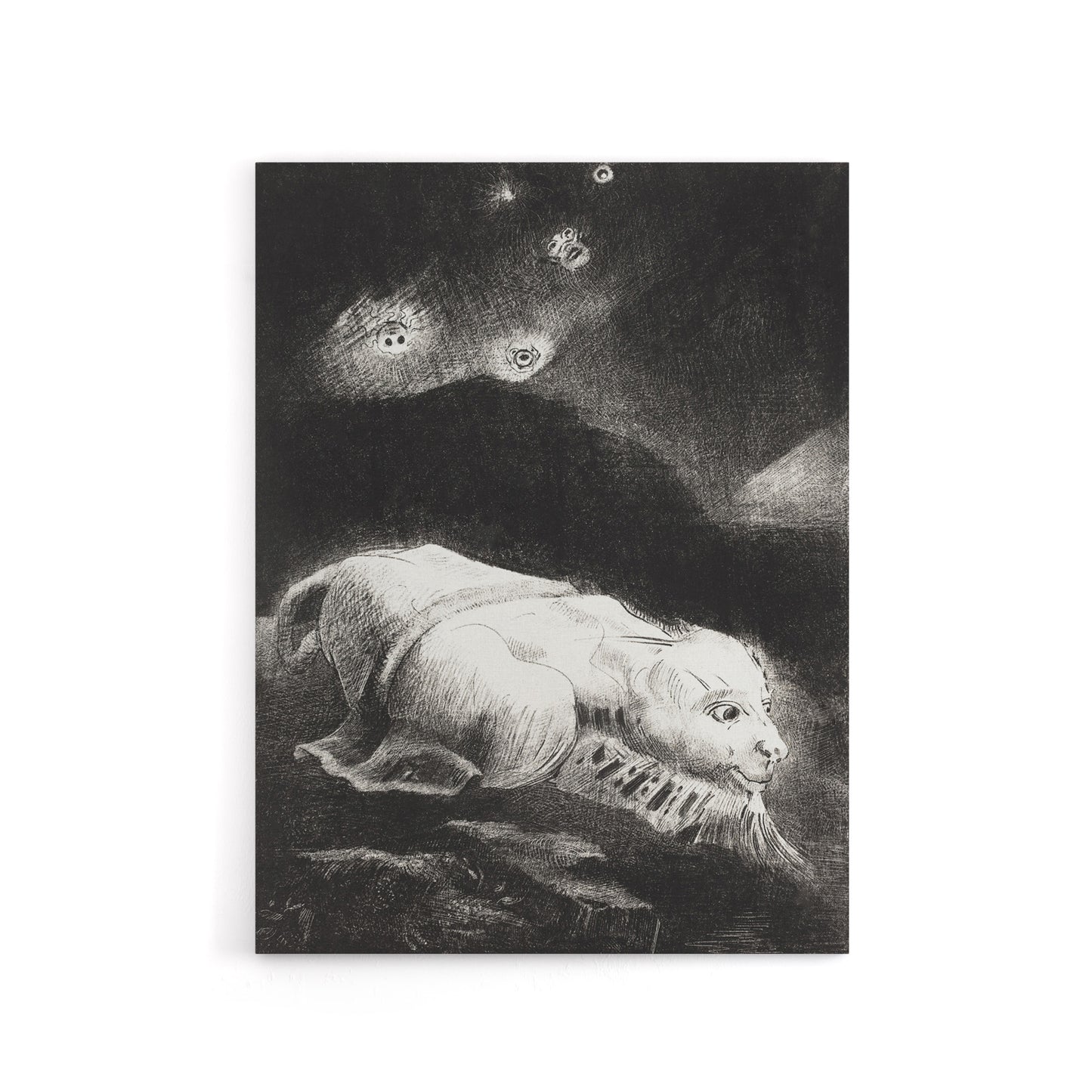 Life Awakening in Obscure Matter Redon Vintage Canvas Wall Art