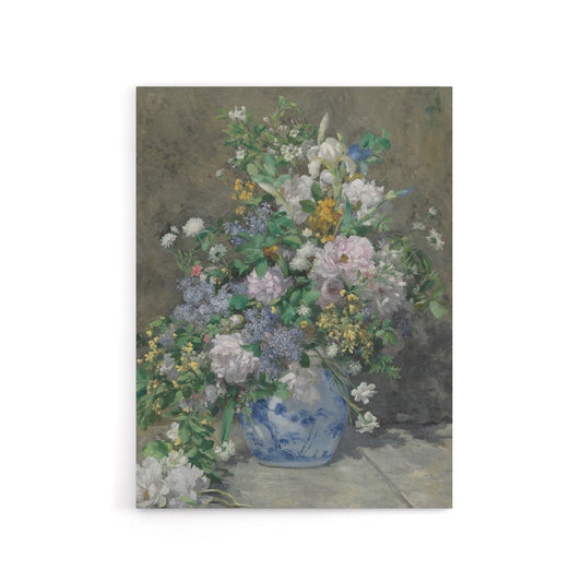 Spring Bouquet in Vase Renoir Vintage Canvas Wall Art