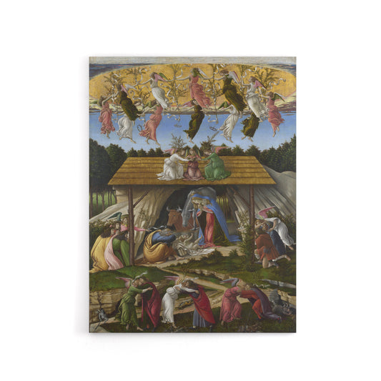 Mystic Nativity Painting Botticelli Vintage Canvas Wall Art