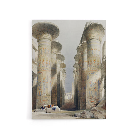 Great Hall at Karnak Temple D. Roberts Vintage Canvas Wall Art