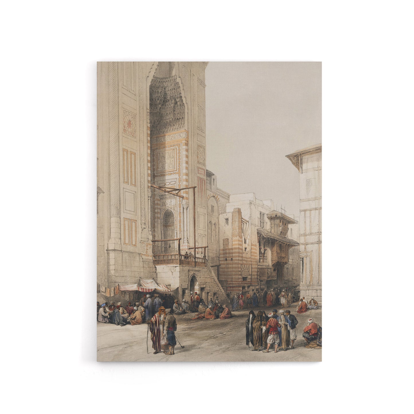 Mosque of Sultan Hassan Grand Entrance Roberts Canvas Wall Art