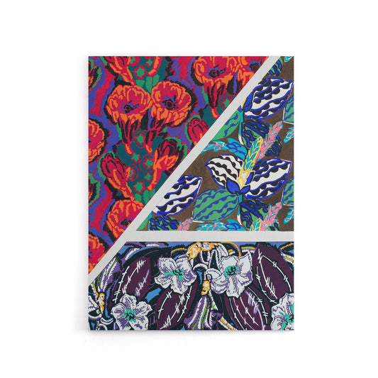 Geometric Floral Motifs Benedictus Vintage Canvas Wall Art