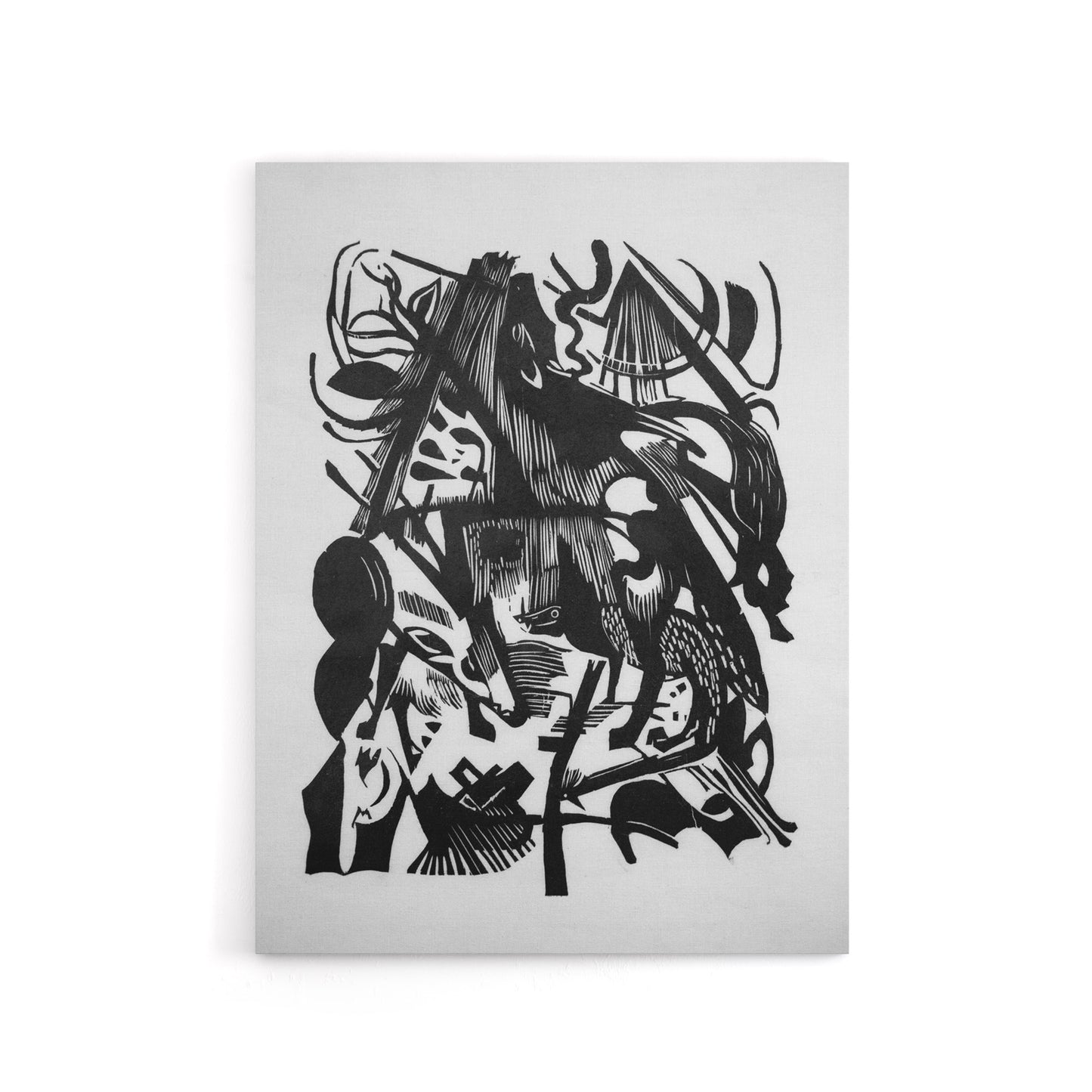 Birth of the Wolves Abstract Franz Marc Vintage Canvas Wall Art