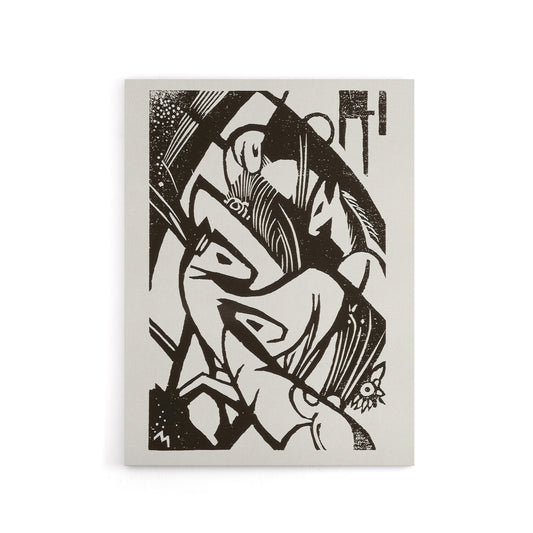 Horses 1912 Abstract Painting Franz Marc Vintage Canvas Wall Art