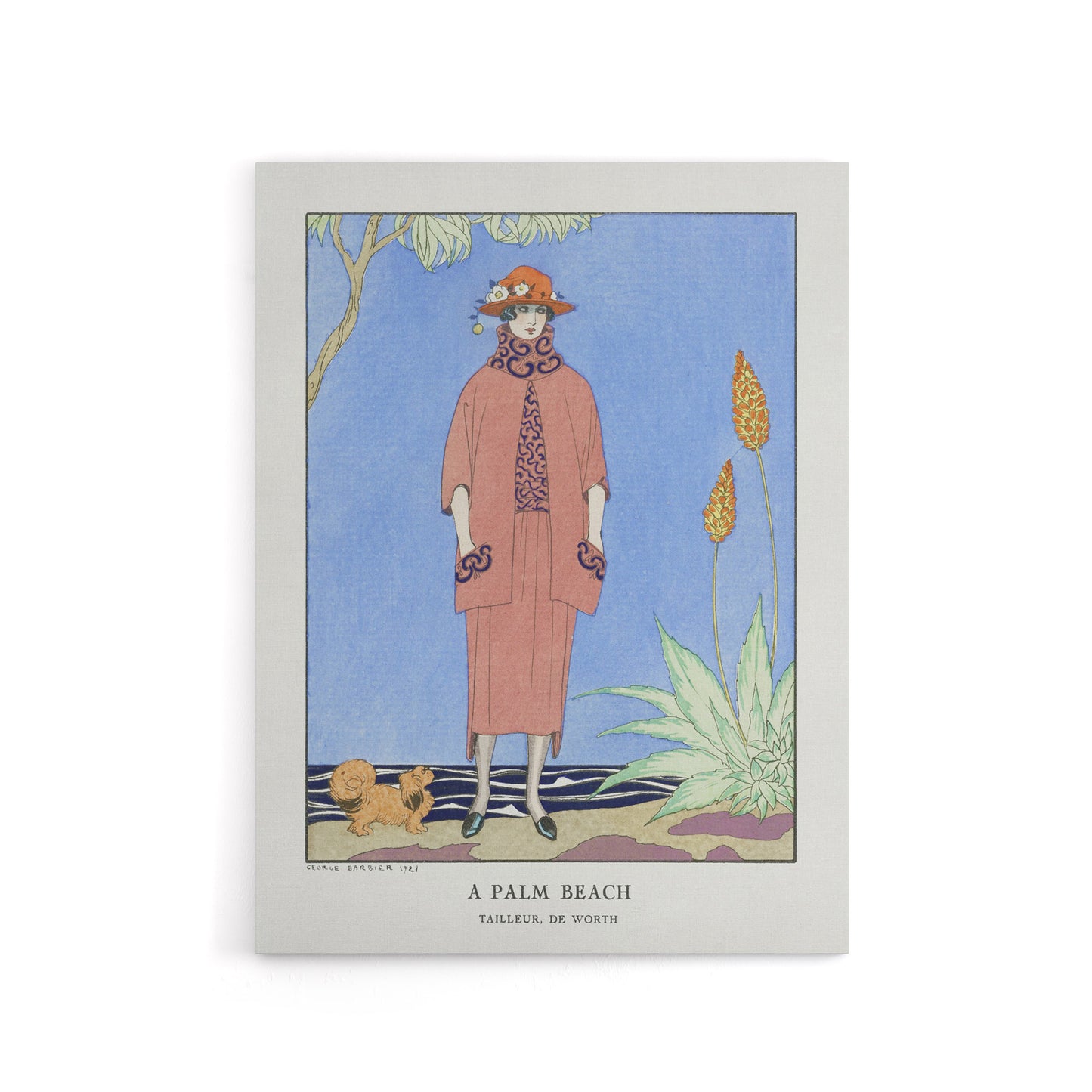 A Palm Beach Fashion Advert Barbier Vintage Canvas Wall Art