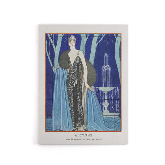 Alcyone Fashion Worth Advert Barbier Vintage Canvas Wall Art