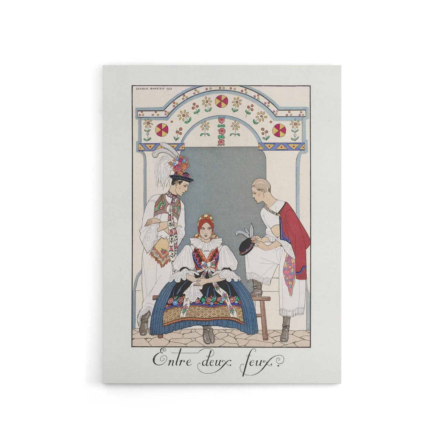 Between Two Flames Czech Fashion Barbier Vintage Canvas Wall Art