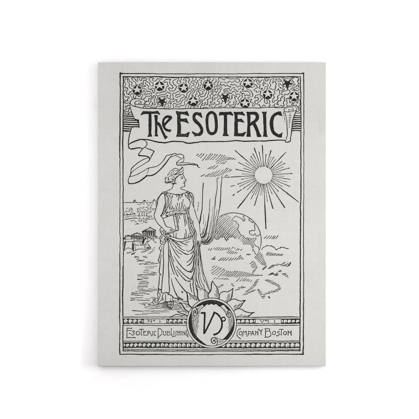 The Esoteric Journal Cover Hiram Butler Vintage Canvas Wall Art