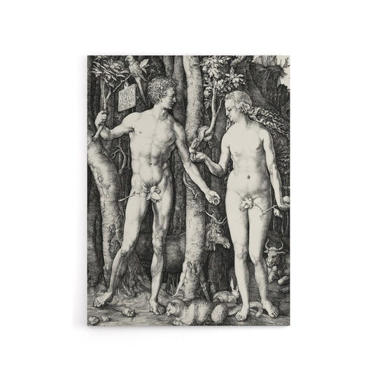 Adam & Eve Serpent Temptation Albrecht Durer Canvas Wall Art Print
