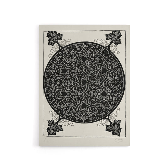 Knob with seven hexagonal stars Durer Canvas Wall Art Print