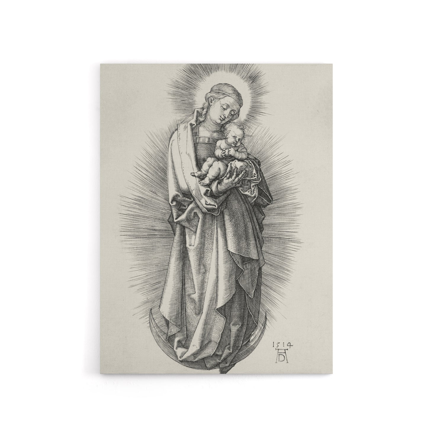The Virgin on the Crescent Moon Durer Canvas Wall Art Print