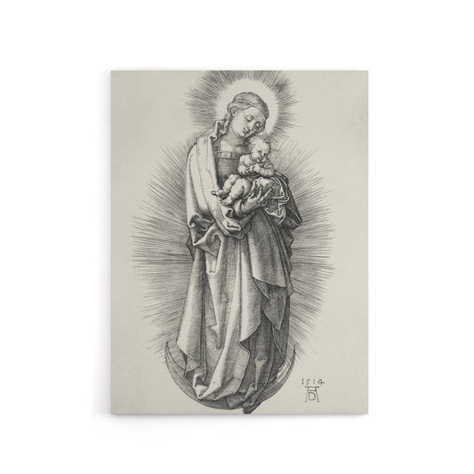 The Virgin on the Crescent Moon Durer Canvas Wall Art Print