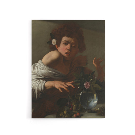Boy Bitten By A Lizard Allegory Caravaggio Canvas Wall Art Print