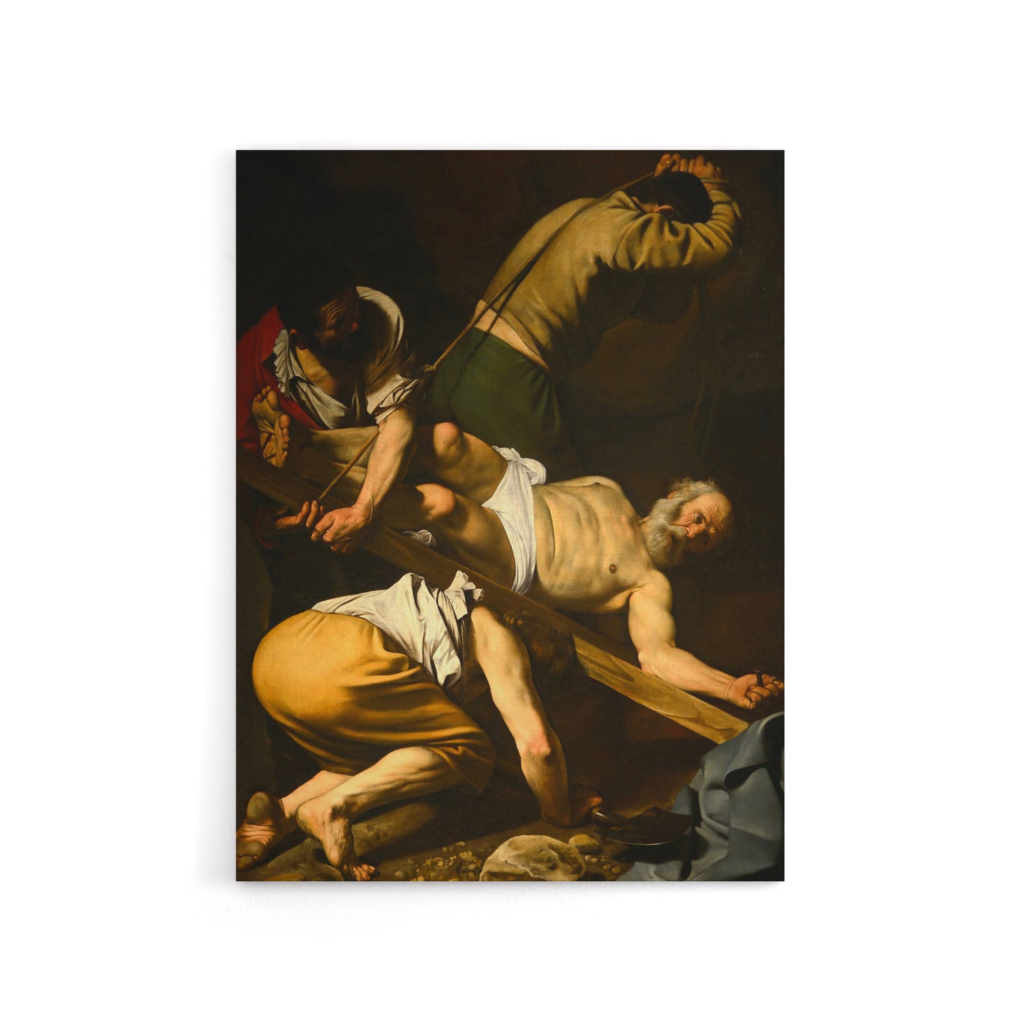 Crucifixion of St. Peter Caravaggio Canvas Wall Art Print