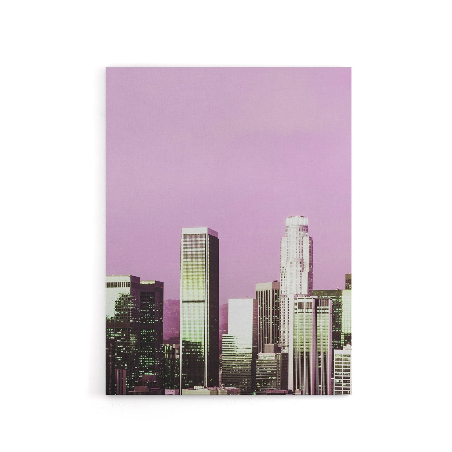 Skyline view of Los Angeles California Highsmith Canvas Wall Art Print