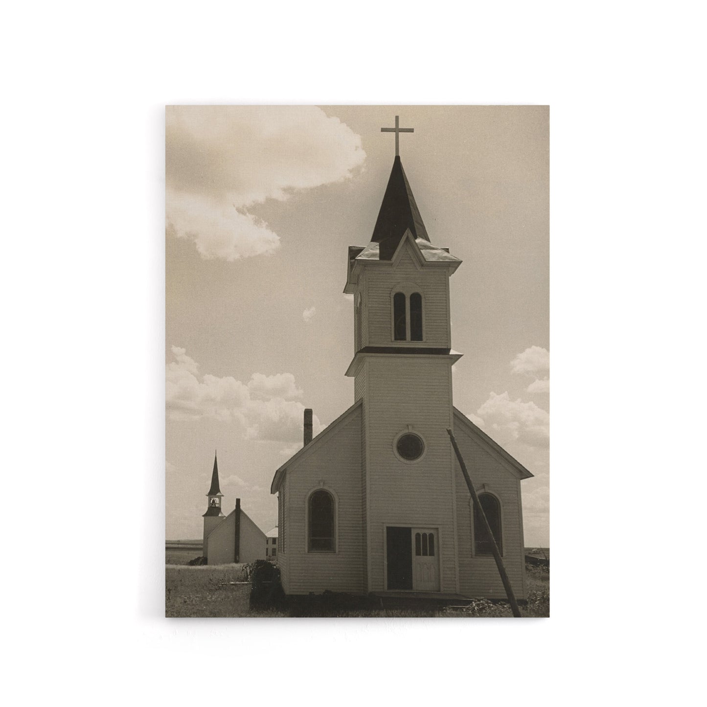Three Churches South Dakota Dorothea Lange Canvas Wall Art Print