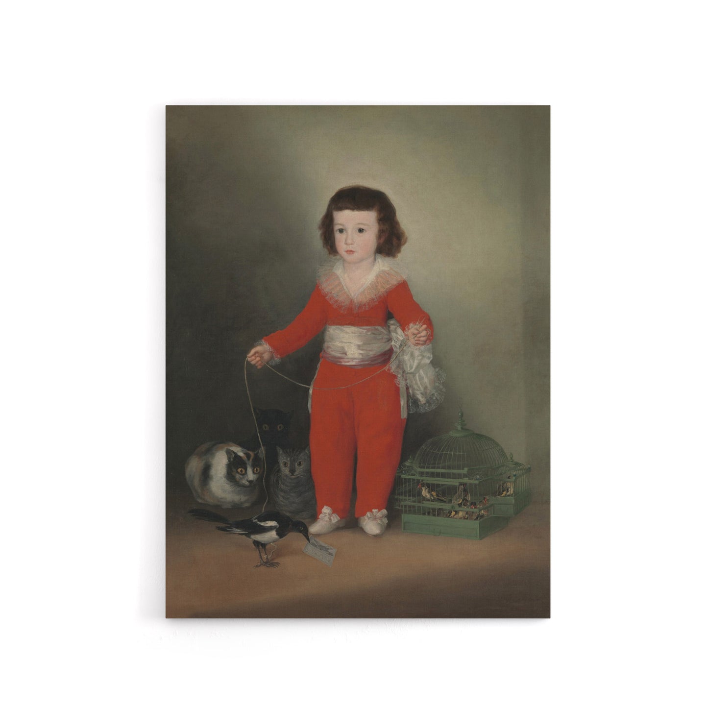 Red Boy Manuel Portrait Francisco Goya Canvas Wall Art Print
