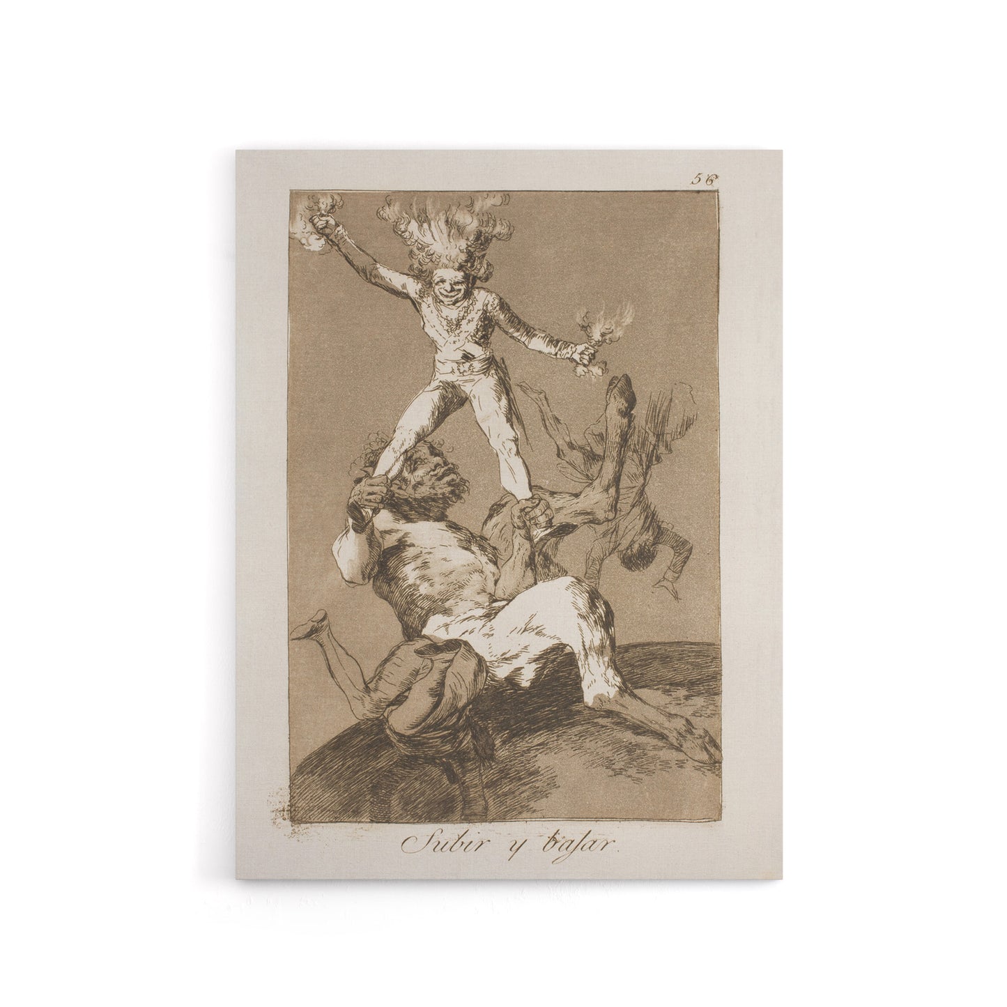 Up And Down Los Caprichos Francisco Goya Canvas Wall Art Print