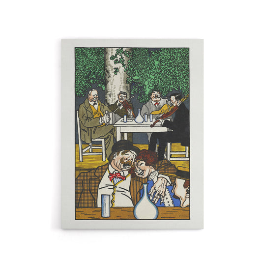 Musicians At The Heuriger Music Moriz Jung Canvas Wall Art Print