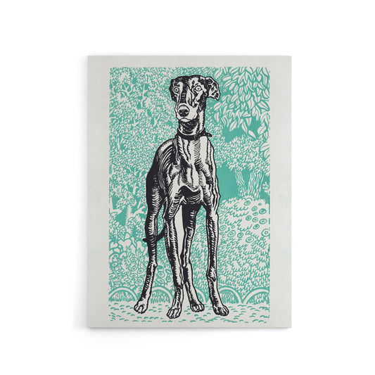 Dog Lover Greyhound Pet Portrait Moriz Jung Canvas Wall Art Print