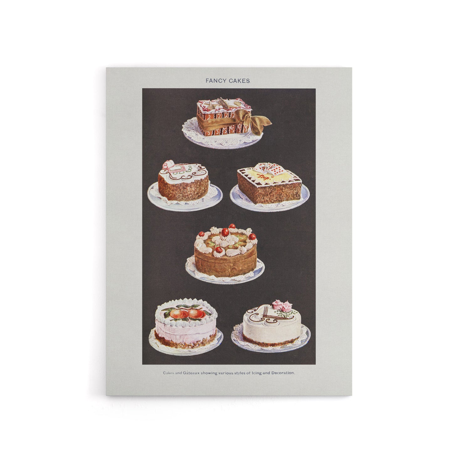 Fancy Cakes Mrs Beeton Household Management Canvas Wall Art Print