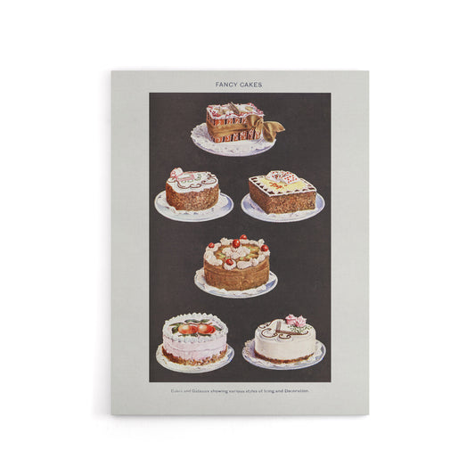 Fancy Cakes Mrs Beeton Household Management Canvas Wall Art Print