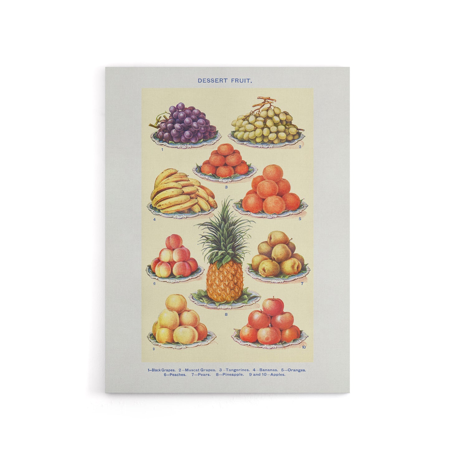 Summer Dessert Fruit Kitchen Mrs Beeton Canvas Wall Art Print