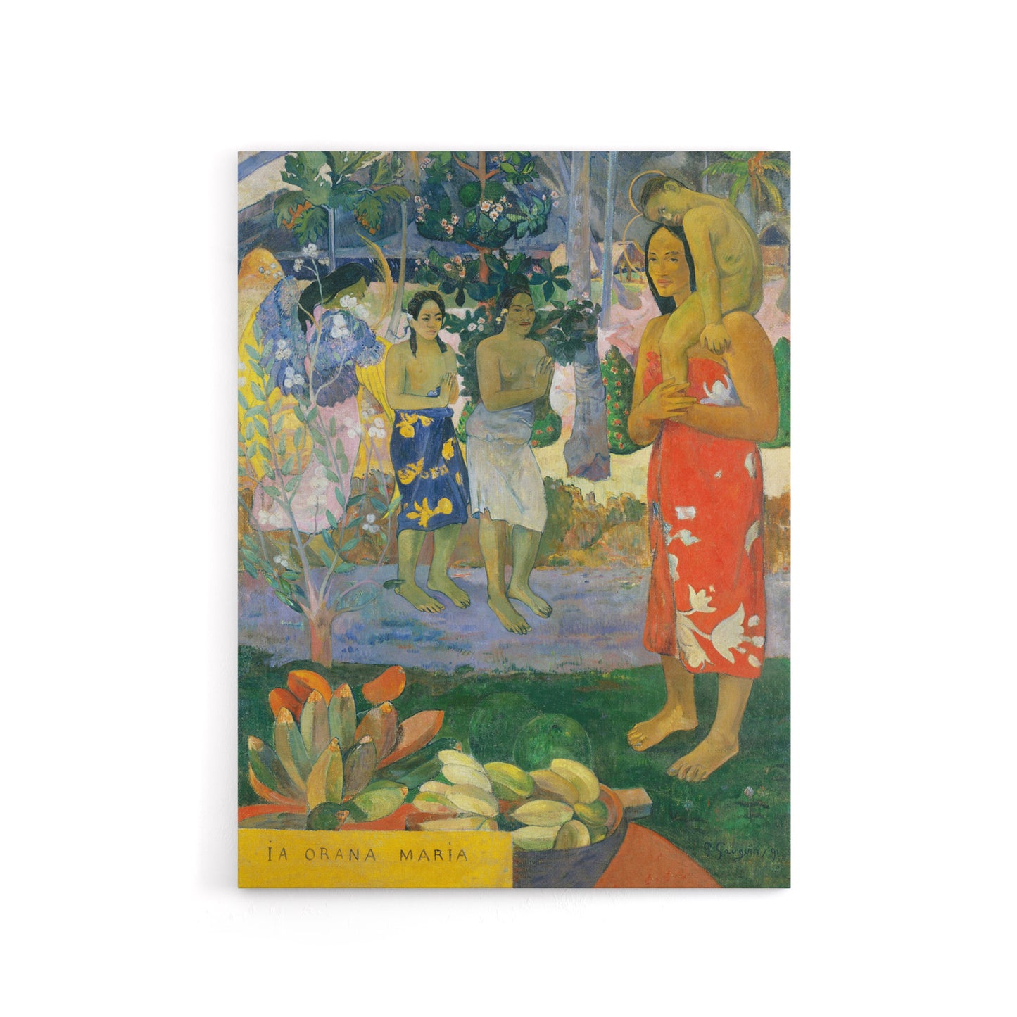 Hail Mary La Orana Maria Paul Gauguin Canvas Wall Art Print