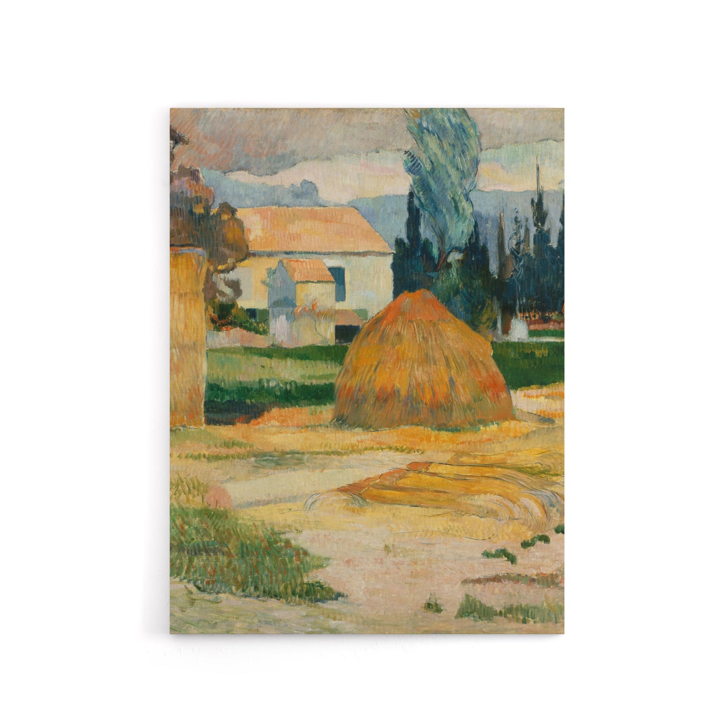Farmhouse Landscape Near Arles Paul Gauguin Canvas Wall Art Print
