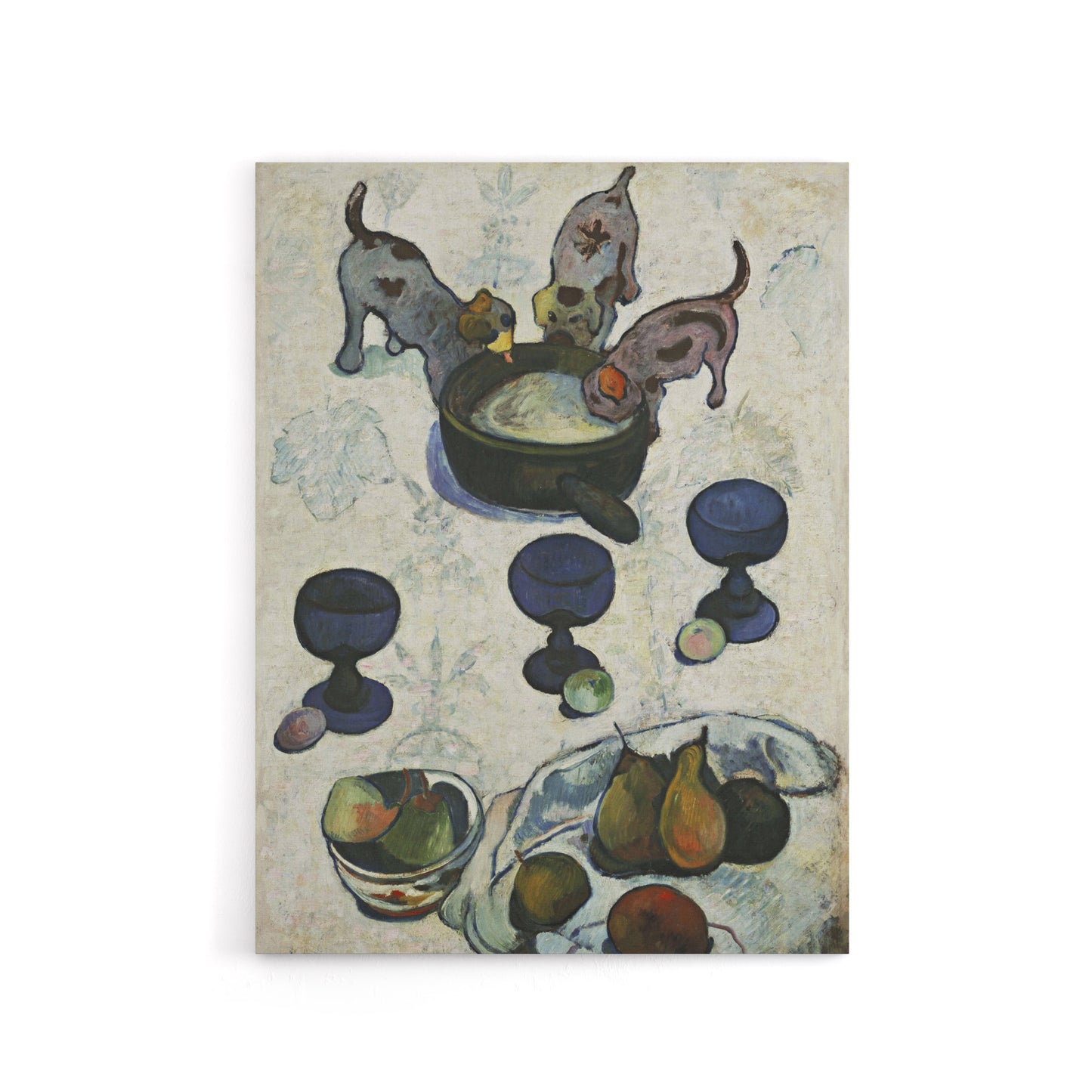 Still Life with Three Puppies Paul Gauguin Canvas Wall Art Print