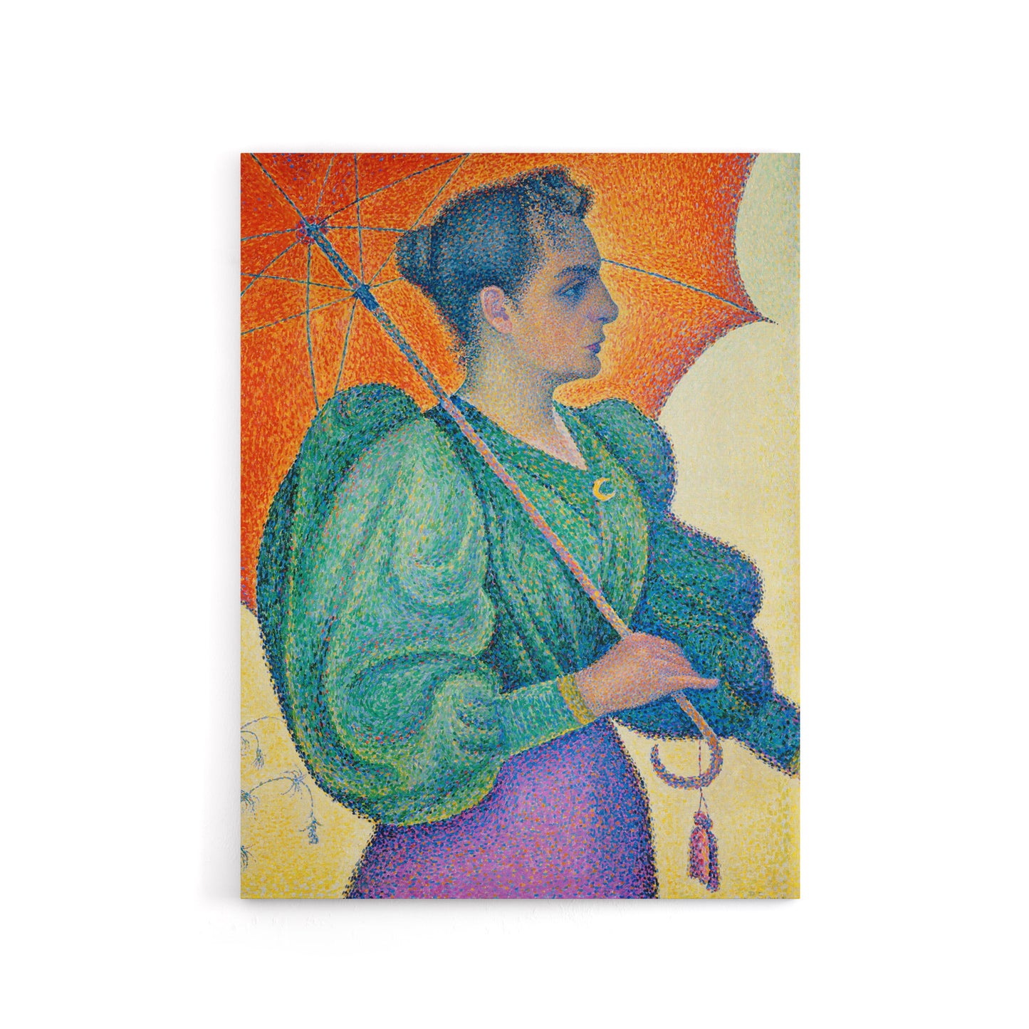Woman With A Parasol Umbrella Paul Signac Canvas Wall Art Print
