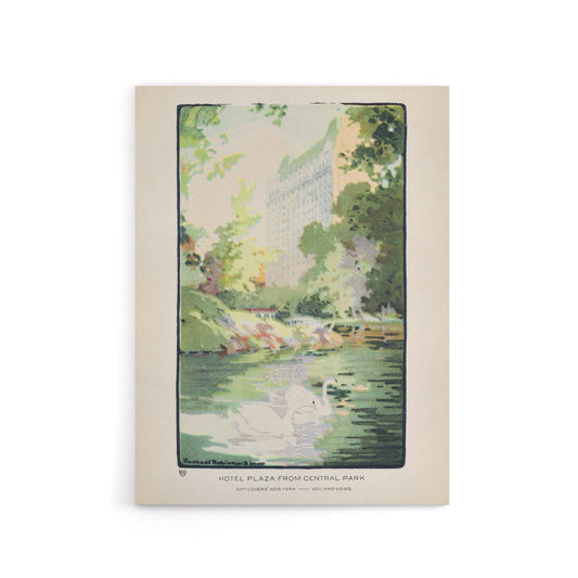 Hotel Plaza from Central Park Elmer Canvas Wall Art Print